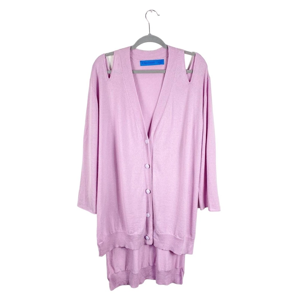 JONATHAN COHEN Cold Shoulder Button Cardigan